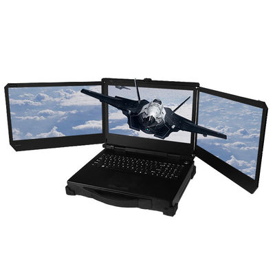 kaufen 17.3 Zoll Dreibildschirm militärischer robuster Laptop Computer Kern i7 12700T mit Nvidia T1000 Grafikkarte Arbeitsstation online manufacture